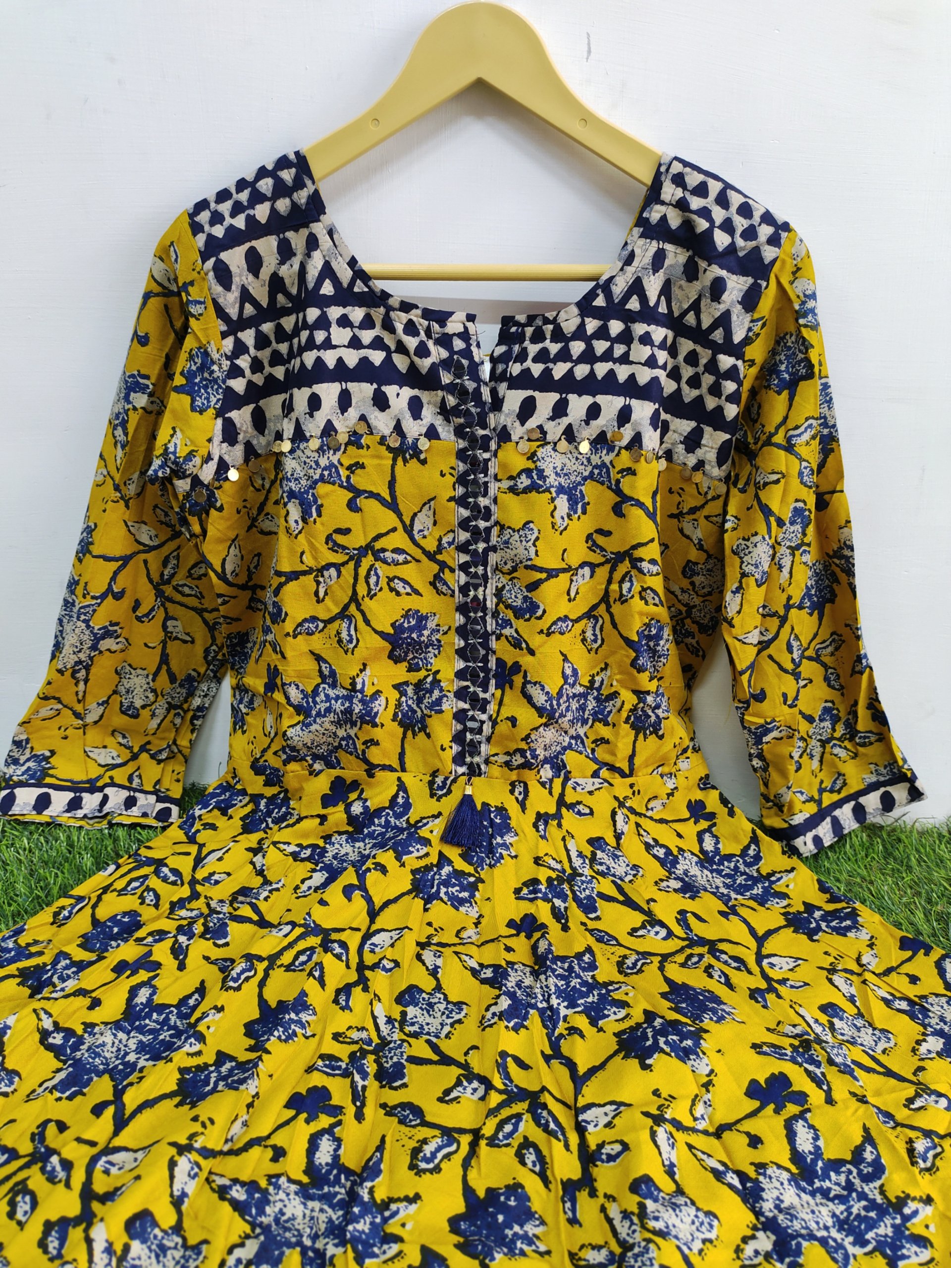 Buy bebe Women's Cotton Umbrella Design Kurti (HA1522NB4, Dark Blue, XL) at  Amazon.in